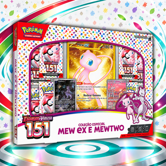 (PT-BR) Box Coleção Especial - Mew ex e Mewtwo - 151